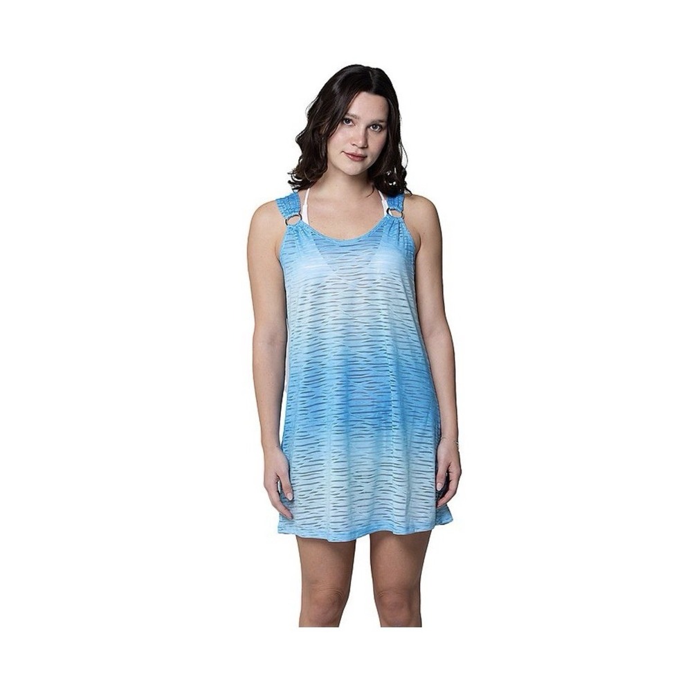 J Valdi Swim Cover Up Women Small Blue Excellent Ombre O-Ring Burnout 87384JV